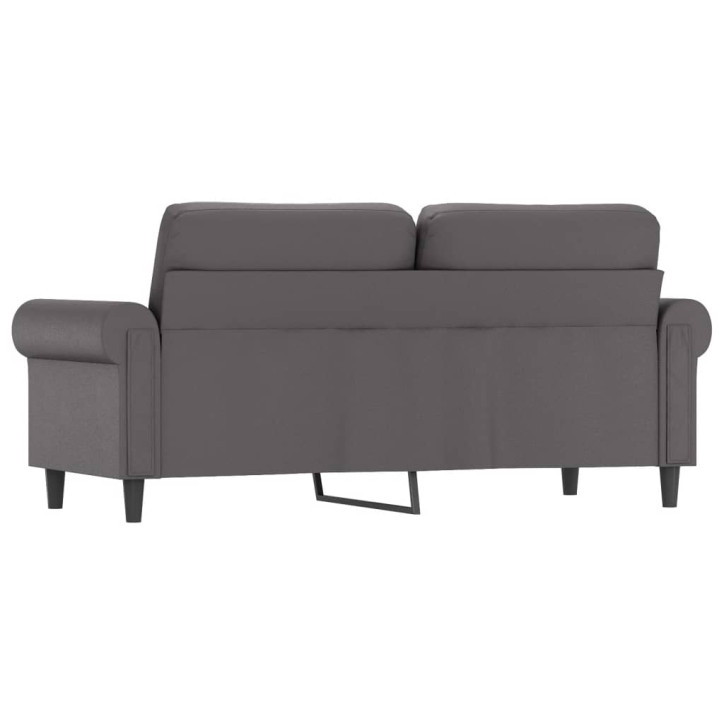 Dvivietė sofa, pilkos spalvos, 140cm, dirbtinė oda