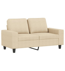 Dvivietė sofa, kreminės spalvos, 120cm, audinys