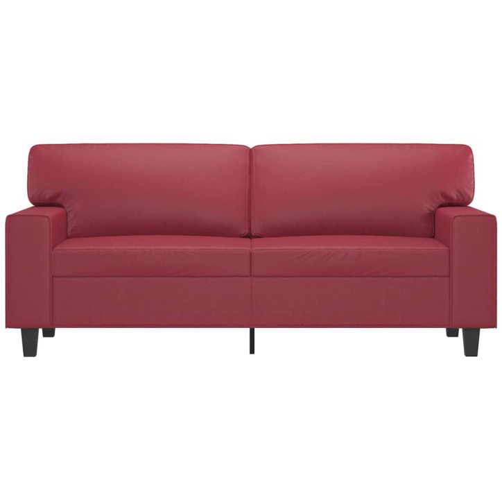 Dvivietė sofa, raudonojo vyno spalvos, 140cm, dirbtinė oda