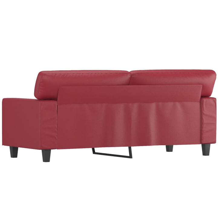 Dvivietė sofa, raudonojo vyno spalvos, 140cm, dirbtinė oda