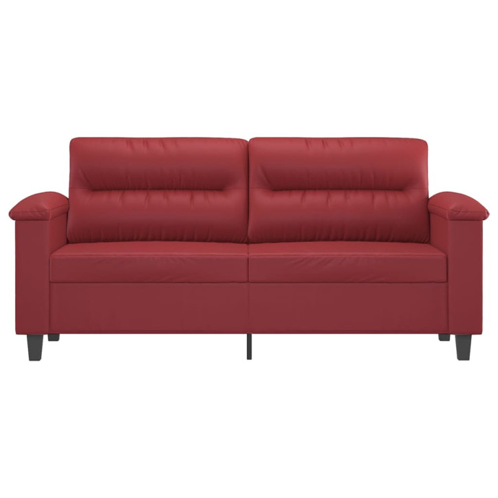 Dvivietė sofa, raudonojo vyno spalvos, 140cm, dirbtinė oda