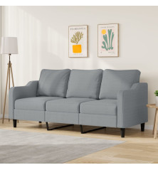 Trivietė sofa, šviesiai pilkos spalvos, 180cm, audinys