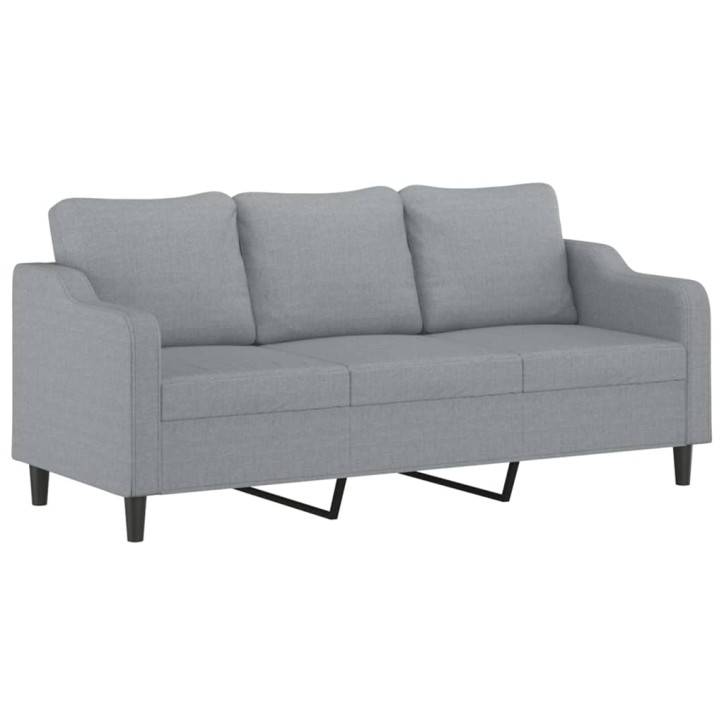 Trivietė sofa, šviesiai pilkos spalvos, 180cm, audinys