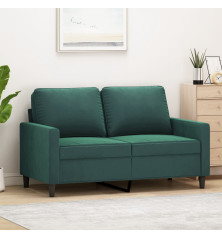 Dvivietė sofa, tamsiai žalios spalvos, 120cm, aksomas