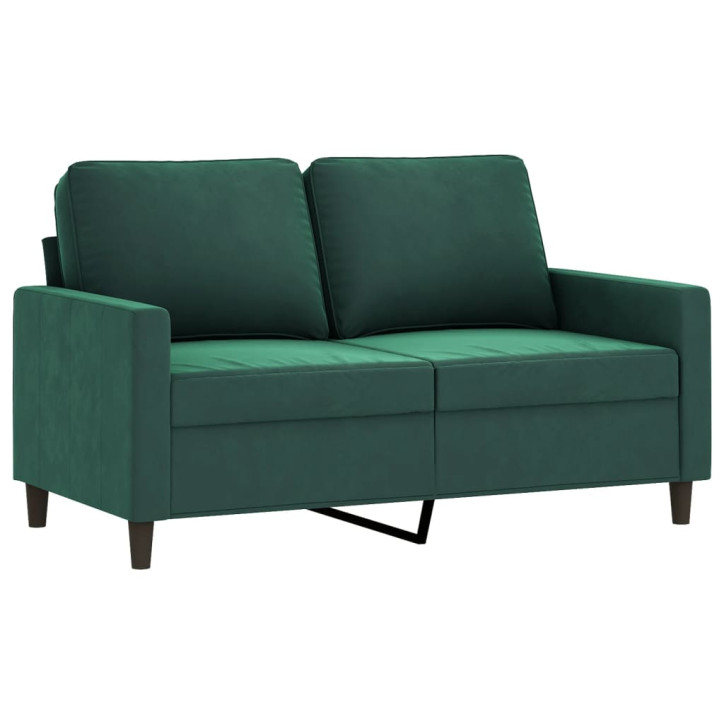 Dvivietė sofa, tamsiai žalios spalvos, 120cm, aksomas