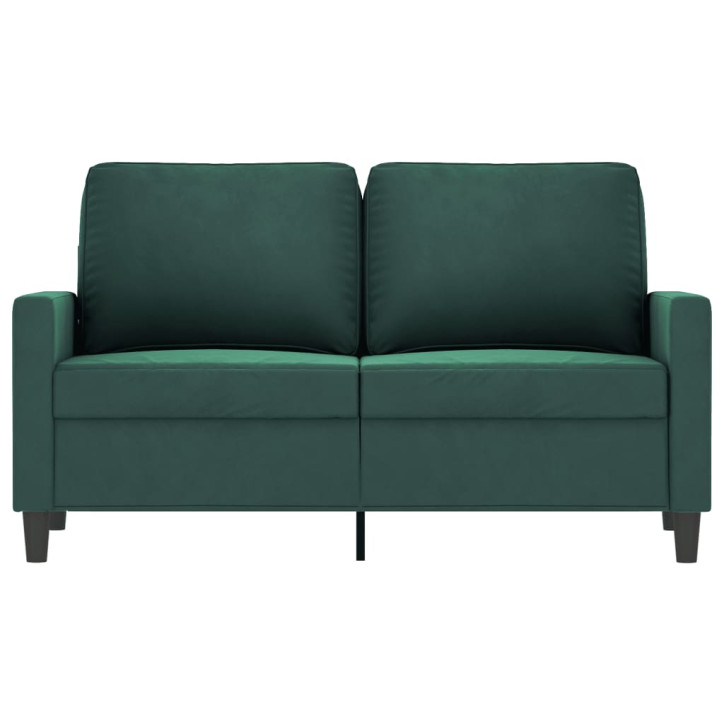 Dvivietė sofa, tamsiai žalios spalvos, 120cm, aksomas