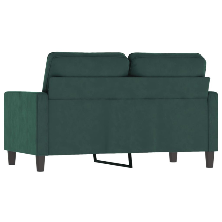 Dvivietė sofa, tamsiai žalios spalvos, 120cm, aksomas