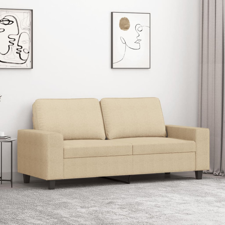 Dvivietė sofa, kreminės spalvos, 140cm, audinys