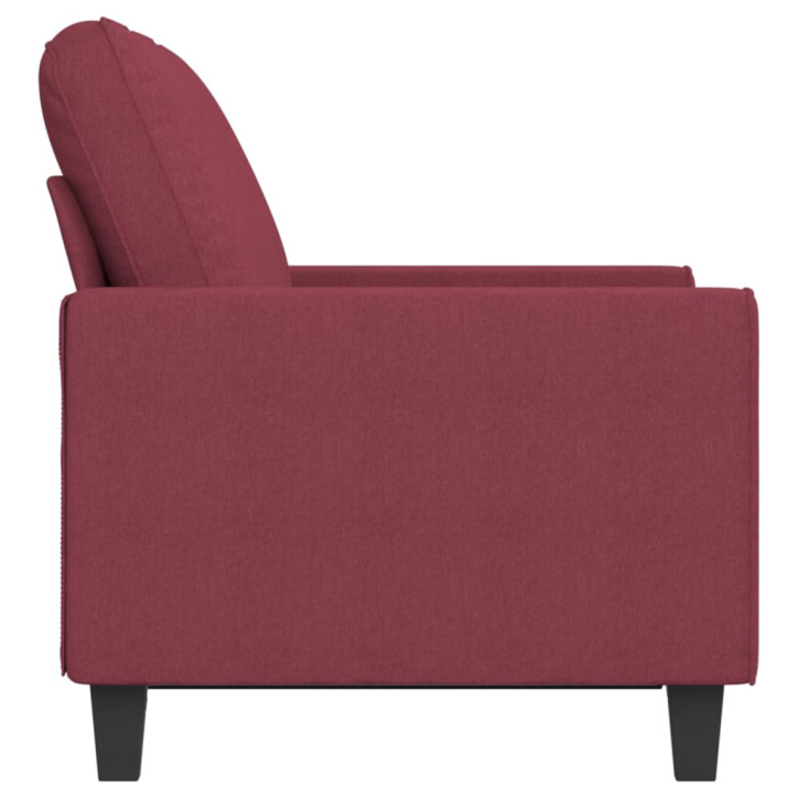 Dvivietė sofa, raudonojo vyno spalvos, 120cm, audinys