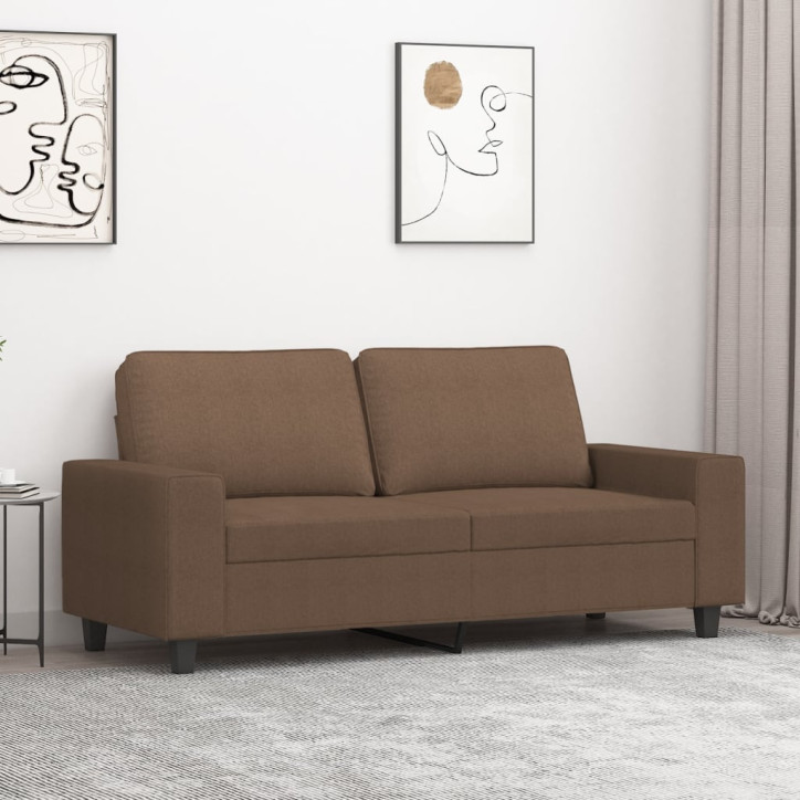 Dvivietė sofa, rudos spalvos, 140cm, audinys