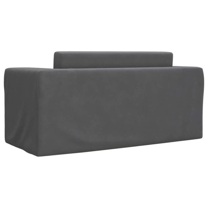 Vaikiška dvivietė sofa-lova, antracito, minkštas pliušas