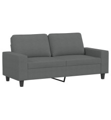 Dvivietė sofa, tamsiai pilkos spalvos, 140cm, audinys