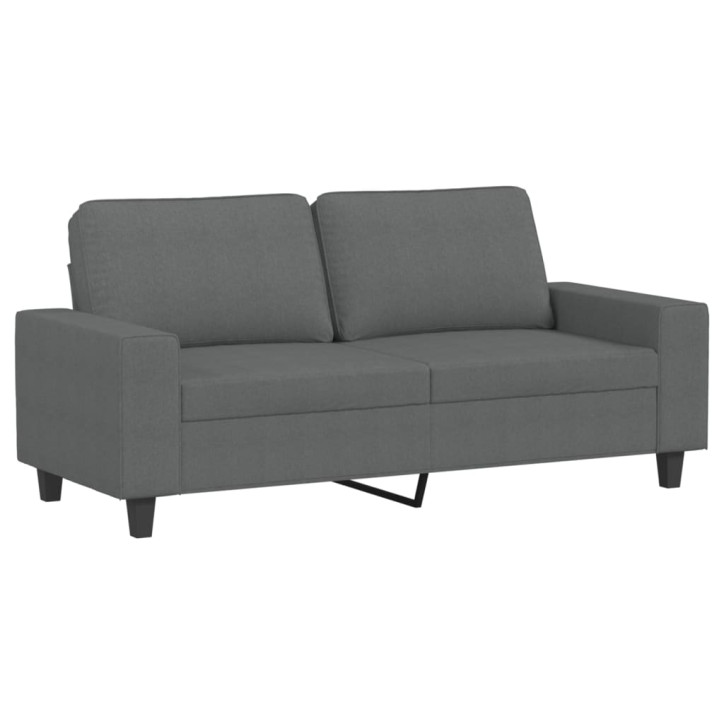 Dvivietė sofa, tamsiai pilkos spalvos, 140cm, audinys