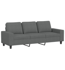 Trivietė sofa, tamsiai pilkos spalvos, 180cm, audinys