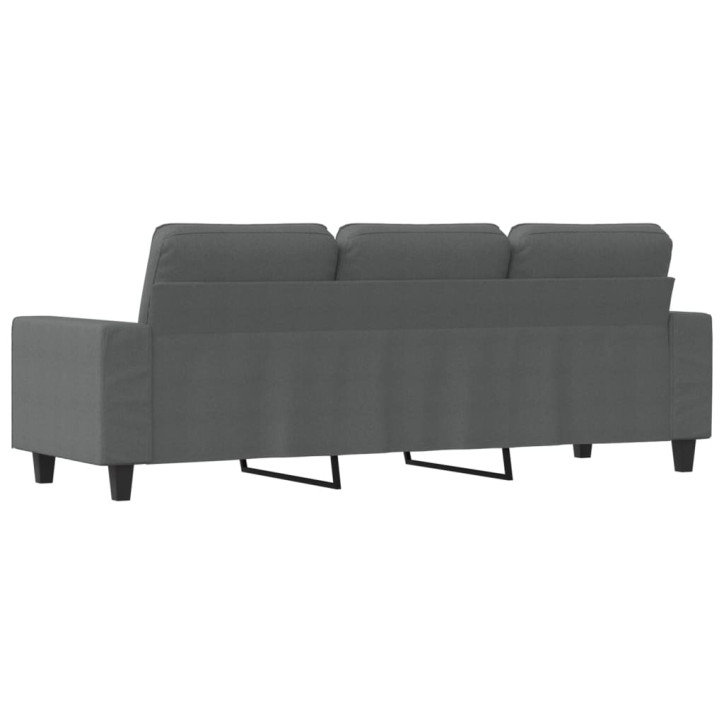 Trivietė sofa, tamsiai pilkos spalvos, 180cm, audinys