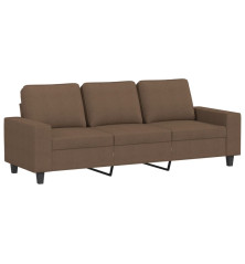 Trivietė sofa, rudos spalvos, 180cm, audinys