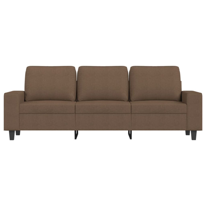 Trivietė sofa, rudos spalvos, 180cm, audinys