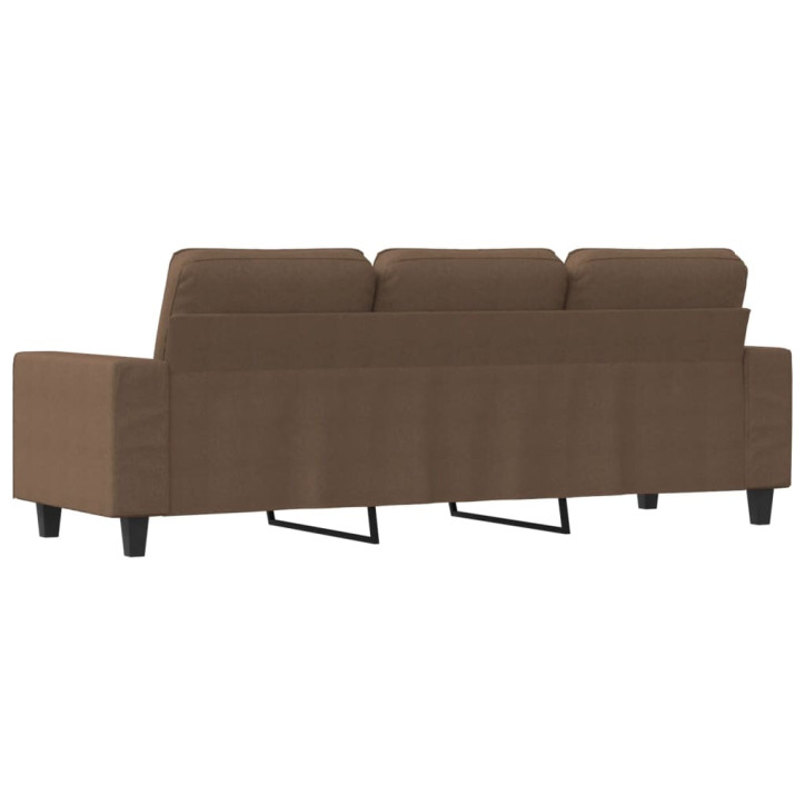 Trivietė sofa, rudos spalvos, 180cm, audinys