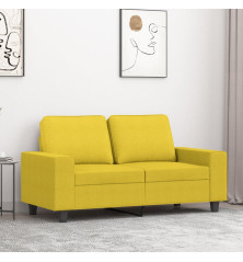 Dvivietė sofa, šviesiai geltonos spalvos, 120cm, audinys