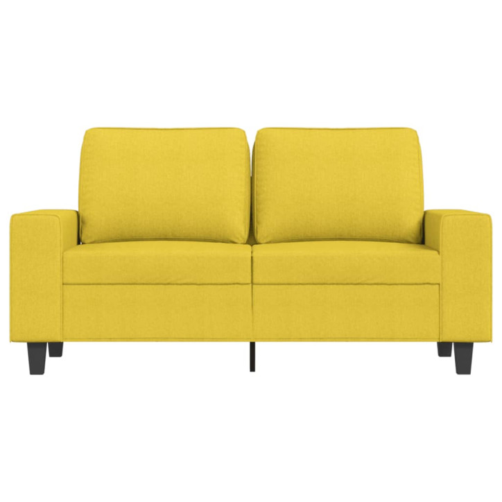 Dvivietė sofa, šviesiai geltonos spalvos, 120cm, audinys