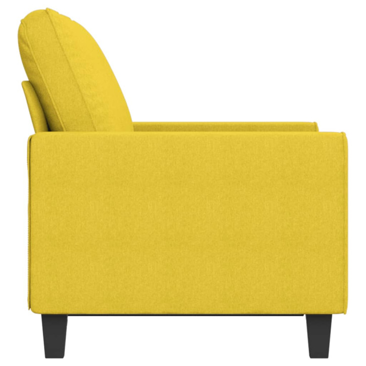 Dvivietė sofa, šviesiai geltonos spalvos, 120cm, audinys