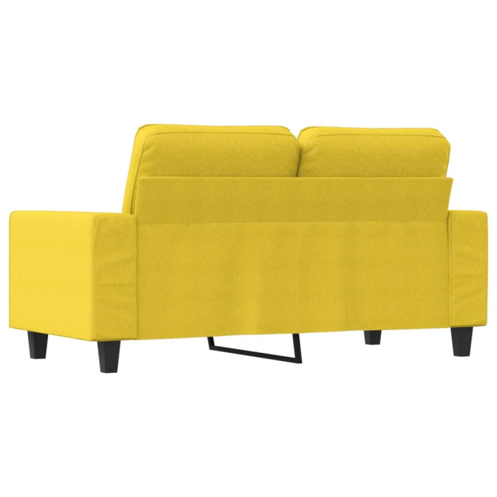 Dvivietė sofa, šviesiai geltonos spalvos, 120cm, audinys