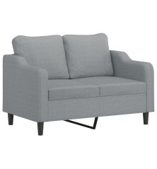 Dvivietė sofa, šviesiai pilkos spalvos, 120cm, audinys