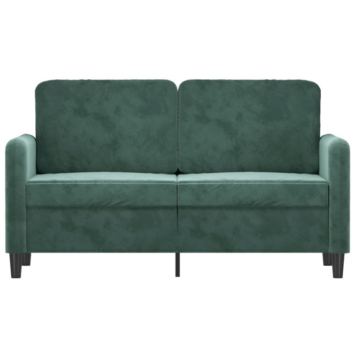 Dvivietė sofa, tamsiai žalios spalvos, 120cm, aksomas