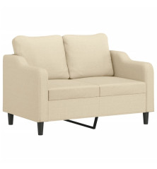 Dvivietė sofa, kreminės spalvos, 120cm, audinys