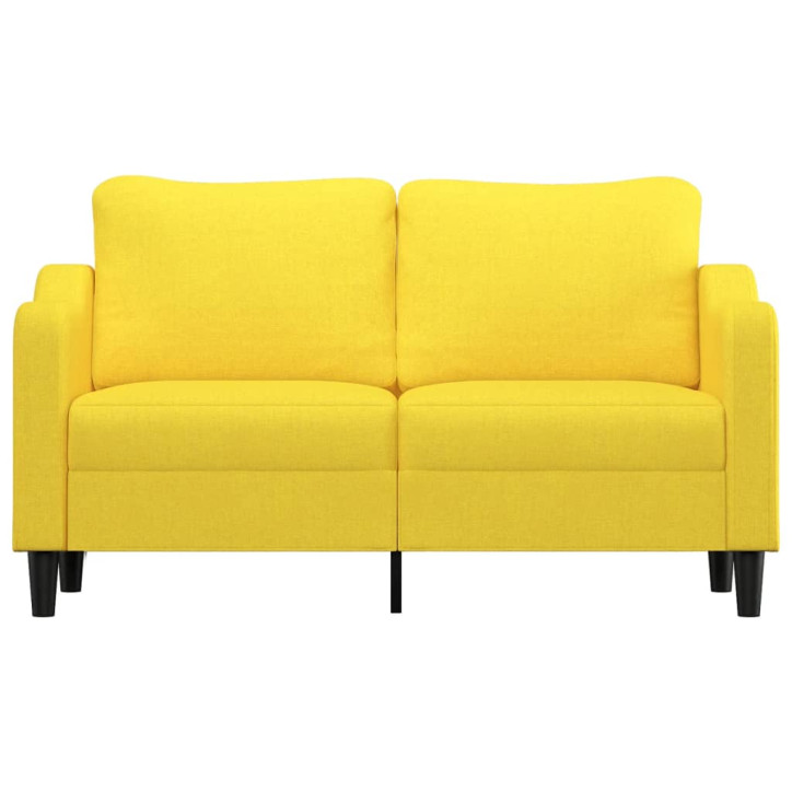 Dvivietė sofa, šviesiai geltonos spalvos, 140cm, audinys