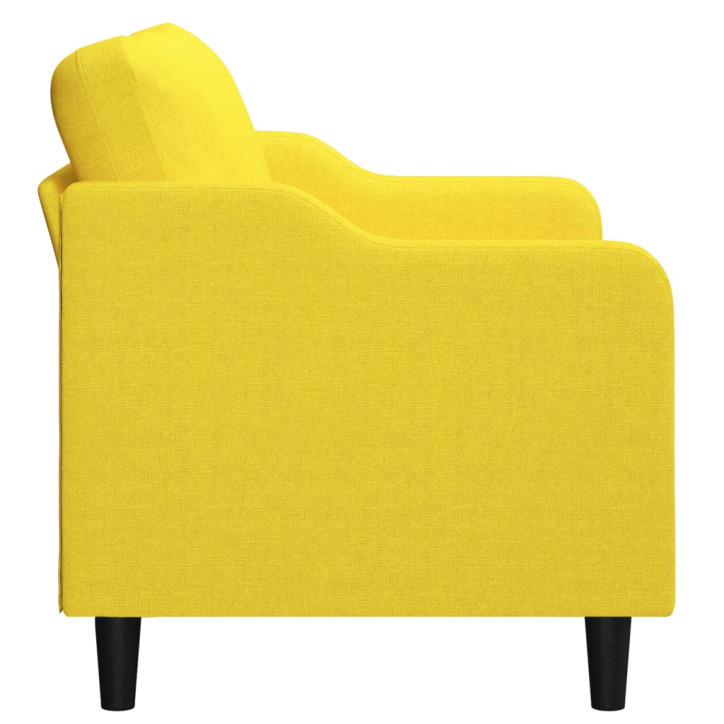 Dvivietė sofa, šviesiai geltonos spalvos, 140cm, audinys