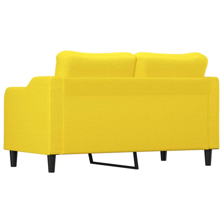 Dvivietė sofa, šviesiai geltonos spalvos, 140cm, audinys