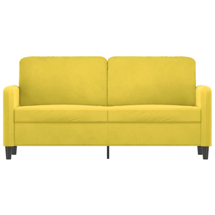 Dvivietė sofa, geltonos spalvos, 140cm, aksomas