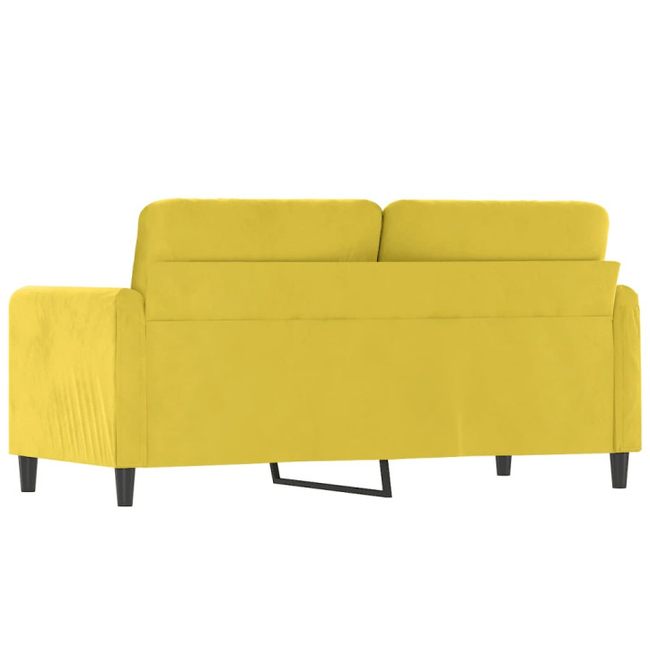 Dvivietė sofa, geltonos spalvos, 140cm, aksomas