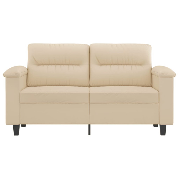 Dvivietė sofa, kreminės spalvos, 120cm, mikropluošto audinys