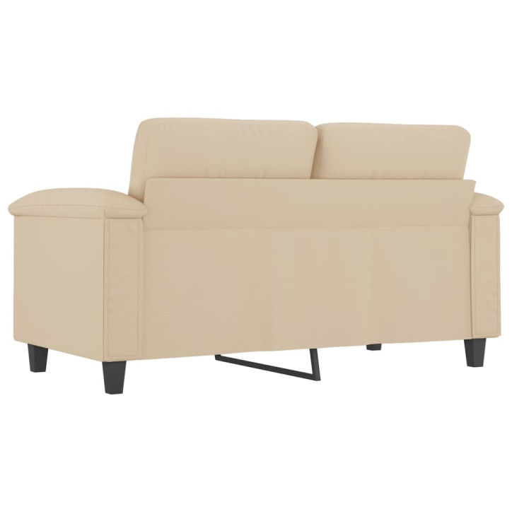 Dvivietė sofa, kreminės spalvos, 120cm, mikropluošto audinys