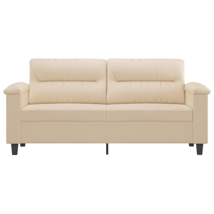 Dvivietė sofa, kreminės spalvos, 140cm, mikropluošto audinys