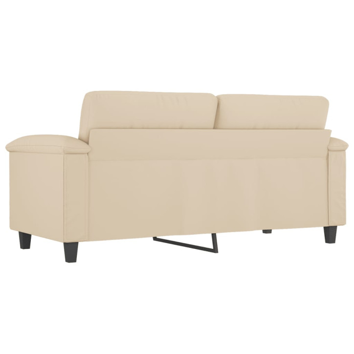 Dvivietė sofa, kreminės spalvos, 140cm, mikropluošto audinys