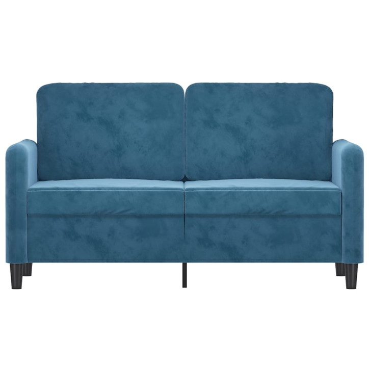 Dvivietė sofa, mėlynos spalvos, 120cm, aksomas