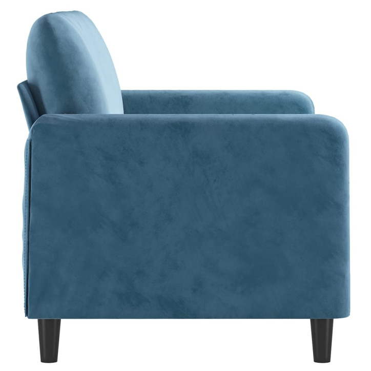 Dvivietė sofa, mėlynos spalvos, 120cm, aksomas