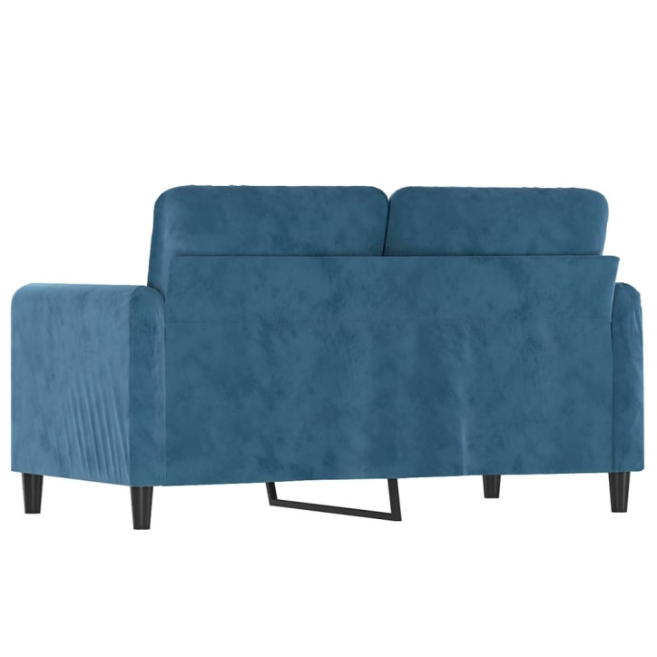 Dvivietė sofa, mėlynos spalvos, 120cm, aksomas