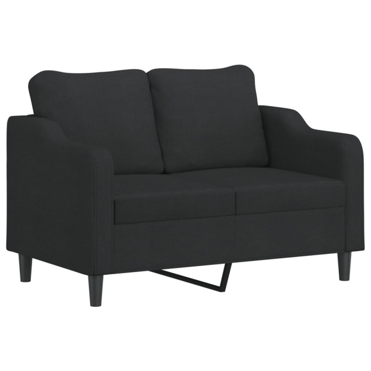 Dvivietė sofa, juodos spalvos, 120cm, audinys