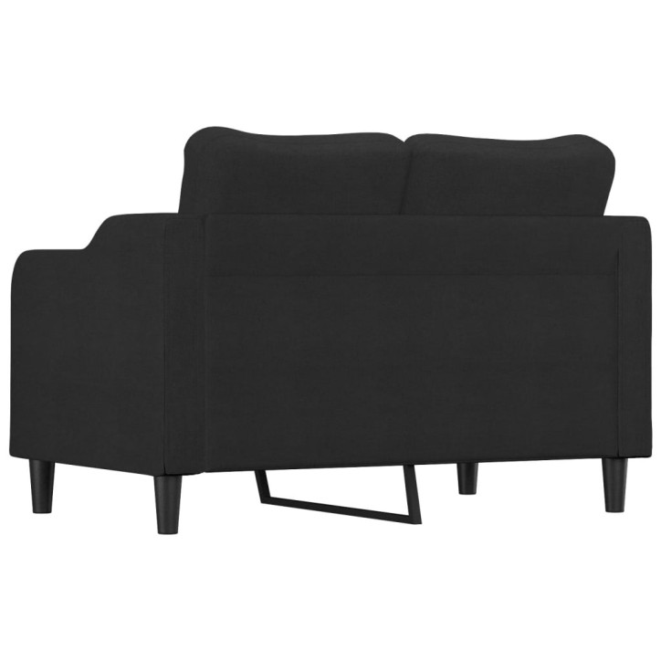 Dvivietė sofa, juodos spalvos, 120cm, audinys