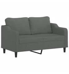 Dvivietė sofa, tamsiai pilkos spalvos, 140cm, audinys