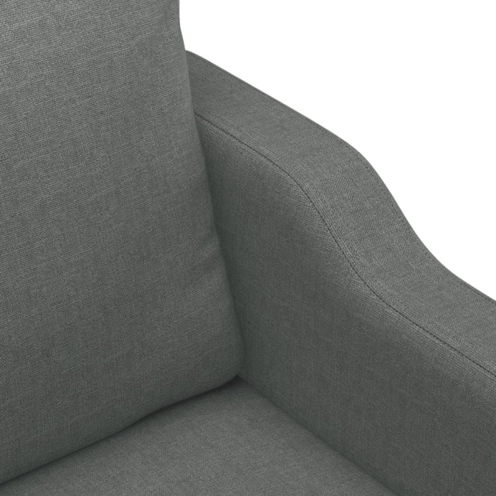 Dvivietė sofa, tamsiai pilkos spalvos, 140cm, audinys