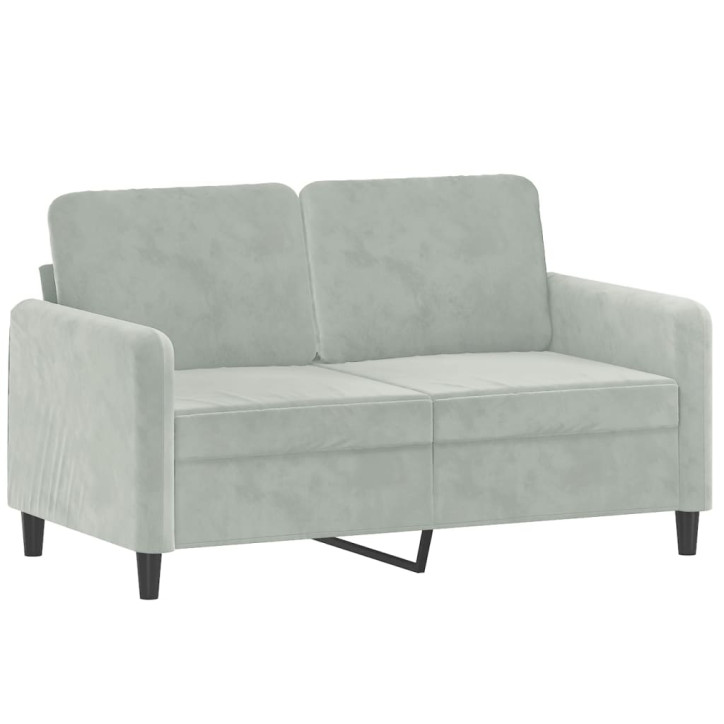 Dvivietė sofa, šviesiai pilkos spalvos, 120cm, aksomas