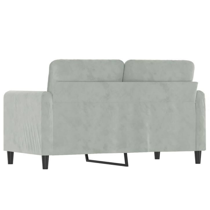 Dvivietė sofa, šviesiai pilkos spalvos, 120cm, aksomas