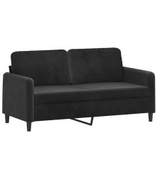 Dvivietė sofa, juodos spalvos, 140cm, aksomas