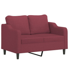 Dvivietė sofa, raudonojo vyno spalvos, 120cm, audinys