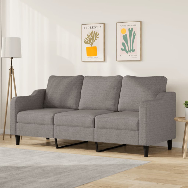 Trivietė sofa, taupe spalvos, 180cm, audinys